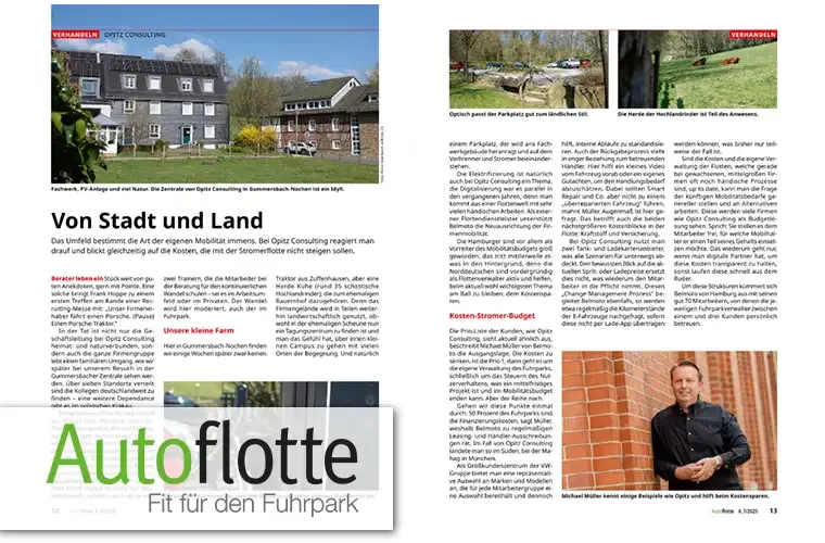 Autoflotte berichtet über den Mobilitätswandel bei unserem Kunden Opitz Consulting